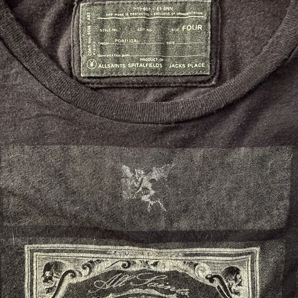 Vintage ALLSAINTS Kid's Acid Cards T-Shirts Set of Two!! New w/o Tags - Picture 5 of 5